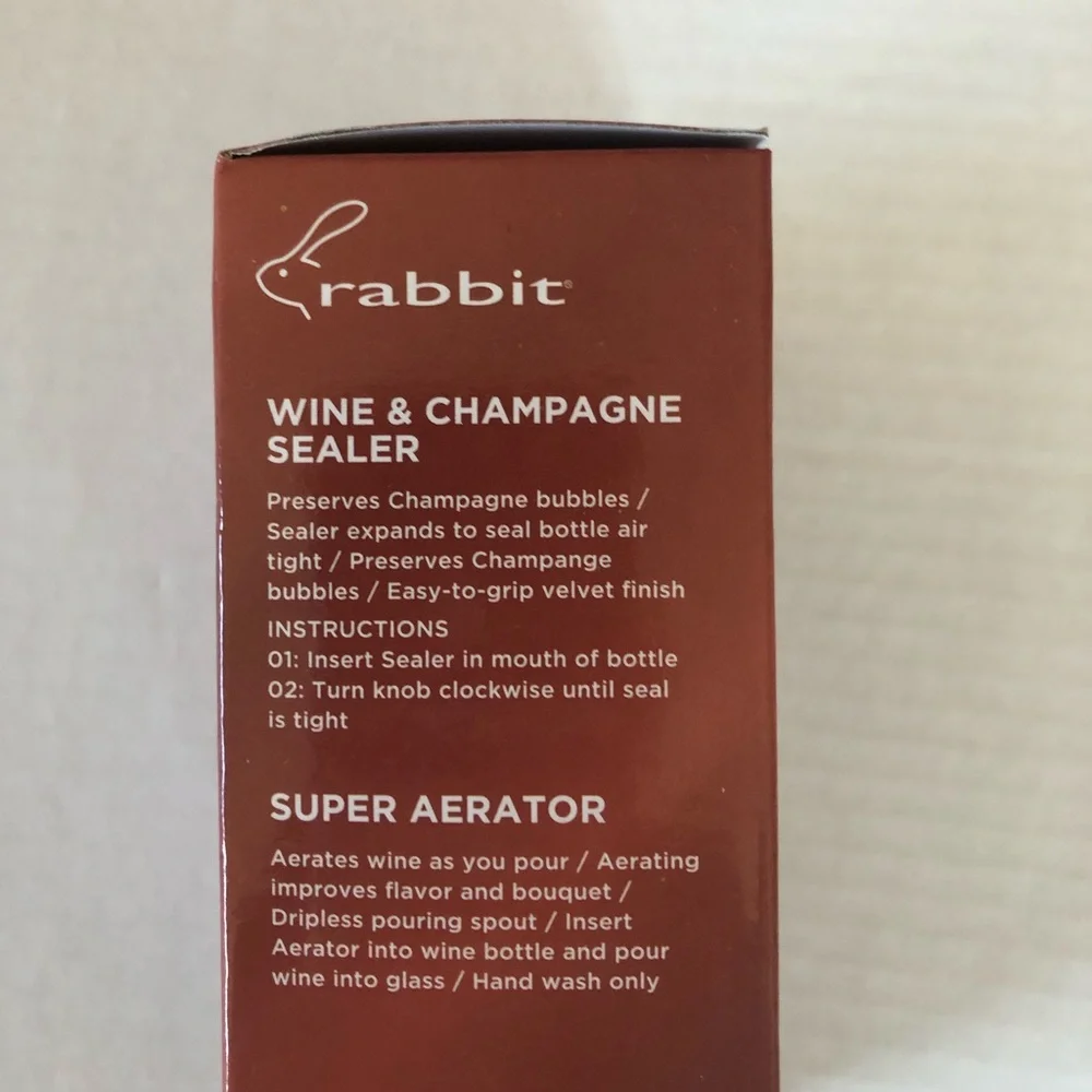 Red Rabbit Wine Sealer and Aerator Set